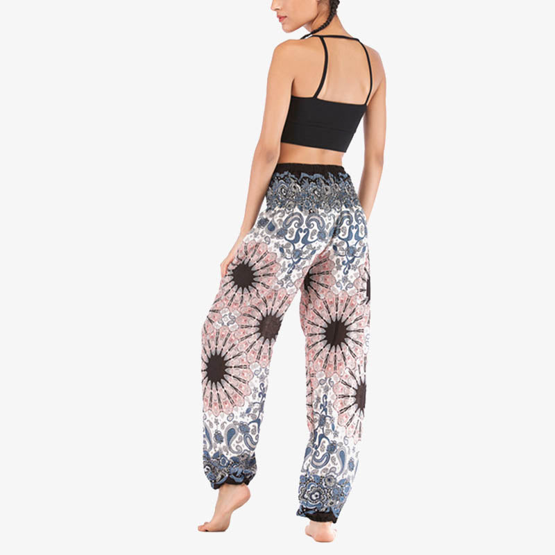 Pantalones de yoga para mujer con estampado geométrico de mandala y piedras de Buddha Stones - image 3