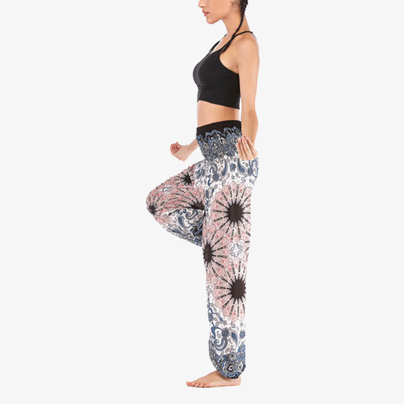 Pantalones de yoga para mujer con estampado geométrico de mandala y piedras de Buddha Stones - image 7