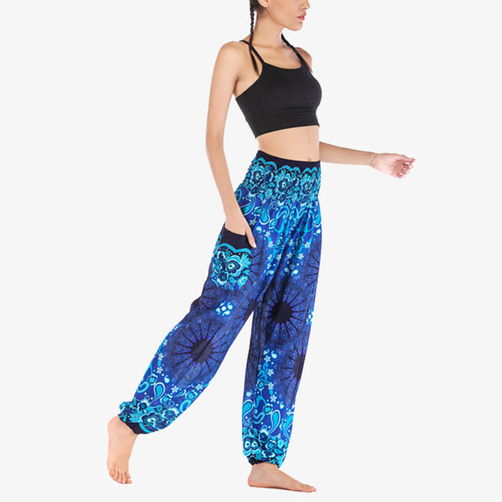 Pantalones de yoga para mujer con estampado geométrico de mandala y piedras de Buddha Stones - image 11