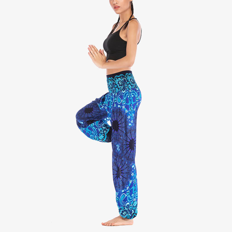 Pantalones de yoga para mujer con estampado geométrico de mandala y piedras de Buddha Stones - image 15