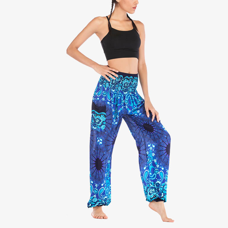 Pantalones de yoga para mujer con estampado geométrico de mandala y piedras de Buddha Stones - image 10