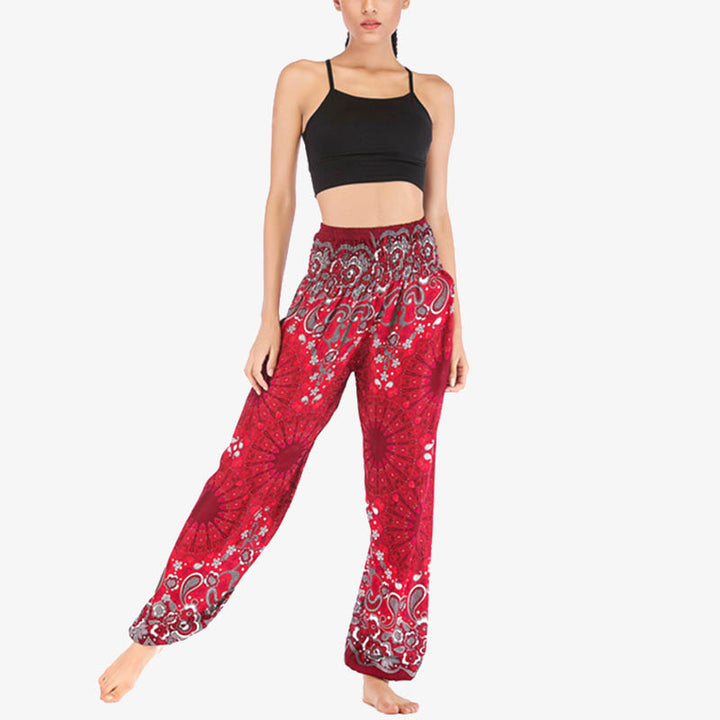 Pantalones de yoga para mujer con estampado geométrico de mandala y piedras de Buddha Stones - image 26