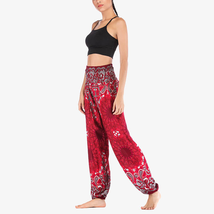 Pantalones de yoga para mujer con estampado geométrico de mandala y piedras de Buddha Stones - image 21