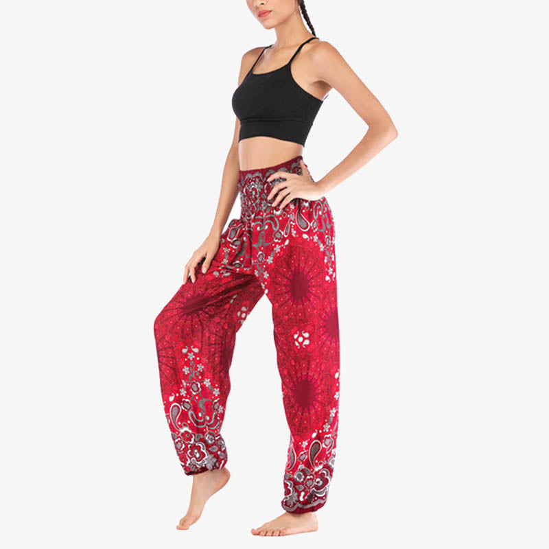 Pantalones de yoga para mujer con estampado geométrico de mandala y piedras de Buddha Stones - image 24