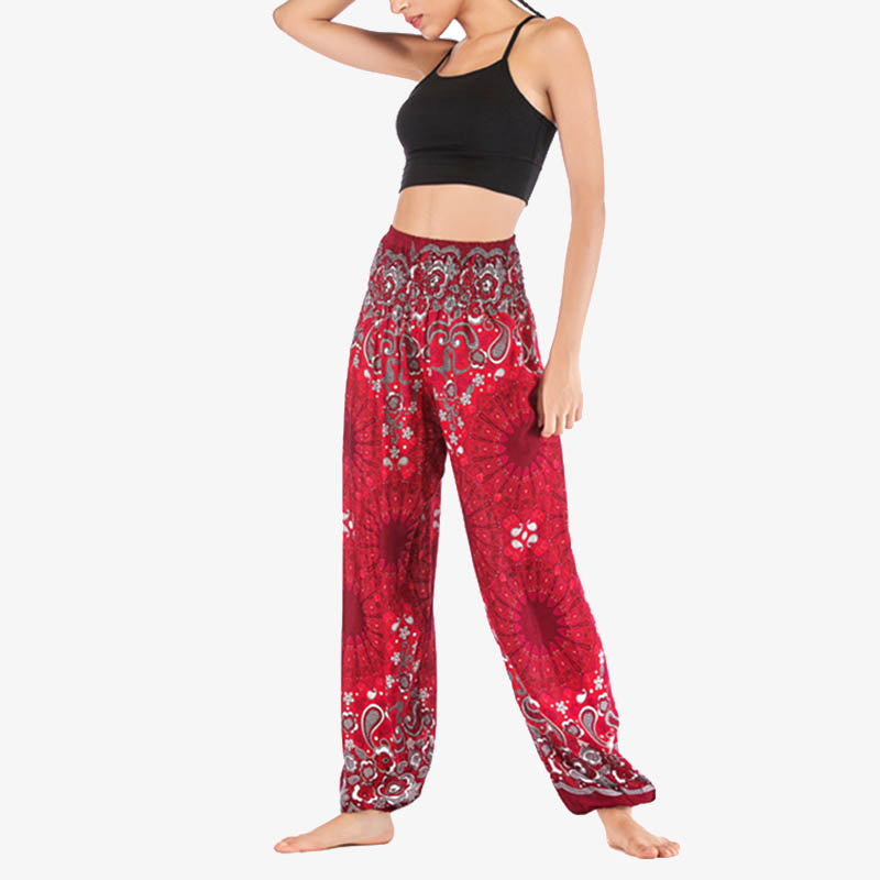 Pantalones de yoga para mujer con estampado geométrico de mandala y piedras de Buddha Stones - image 23