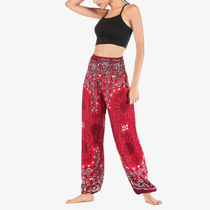 Pantalones de yoga para mujer con estampado geométrico de mandala y piedras de Buddha Stones - image 23