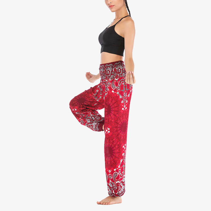 Pantalones de yoga para mujer con estampado geométrico de mandala y piedras de Buddha Stones - image 20