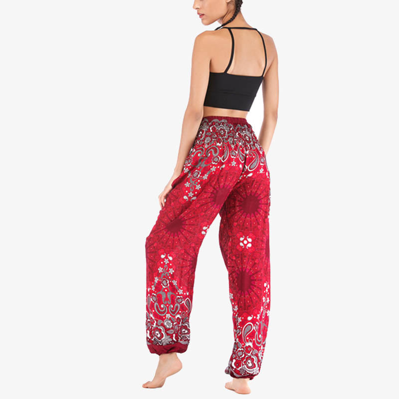 Pantalones de yoga para mujer con estampado geométrico de mandala y piedras de Buddha Stones - image 27