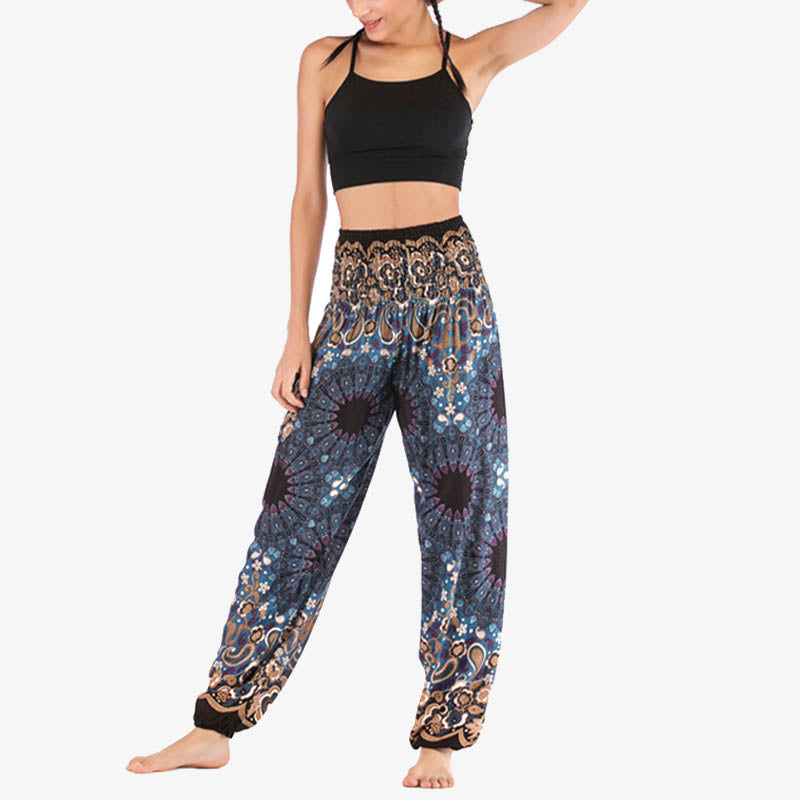 Pantalones de yoga para mujer con estampado geométrico de mandala y piedras de Buddha Stones - image 30
