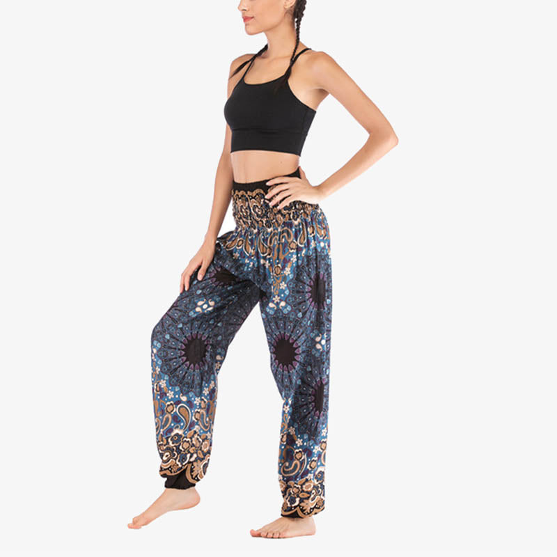 Pantalones de yoga para mujer con estampado geométrico de mandala y piedras de Buddha Stones - image 32