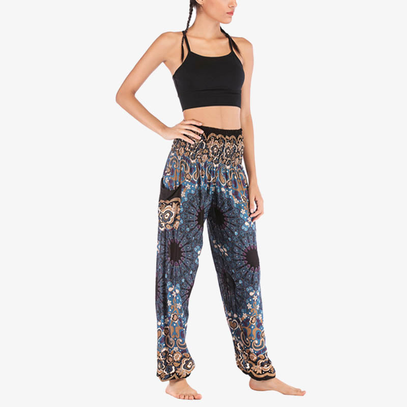 Pantalones de yoga para mujer con estampado geométrico de mandala y piedras de Buddha Stones - image 36