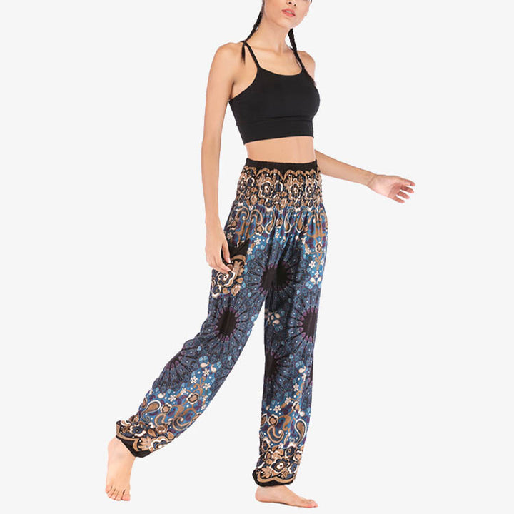 Pantalones de yoga para mujer con estampado geométrico de mandala y piedras de Buddha Stones - image 29