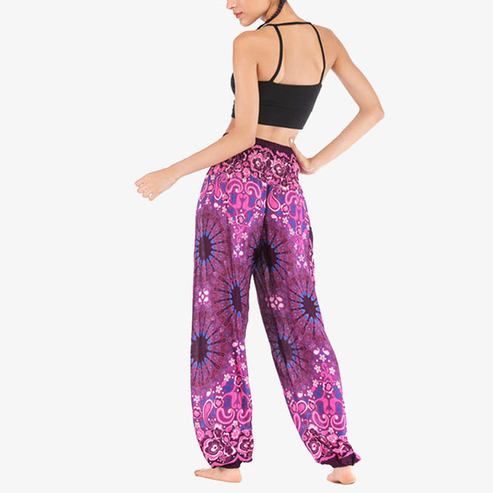 Pantalones de yoga para mujer con estampado geométrico de mandala y piedras de Buddha Stones - image 46