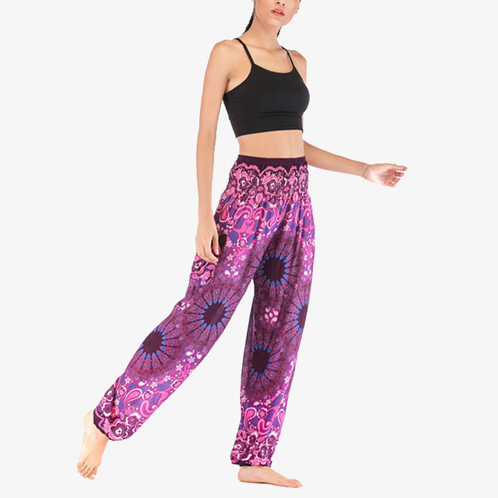 Pantalones de yoga para mujer con estampado geométrico de mandala y piedras de Buddha Stones - image 42