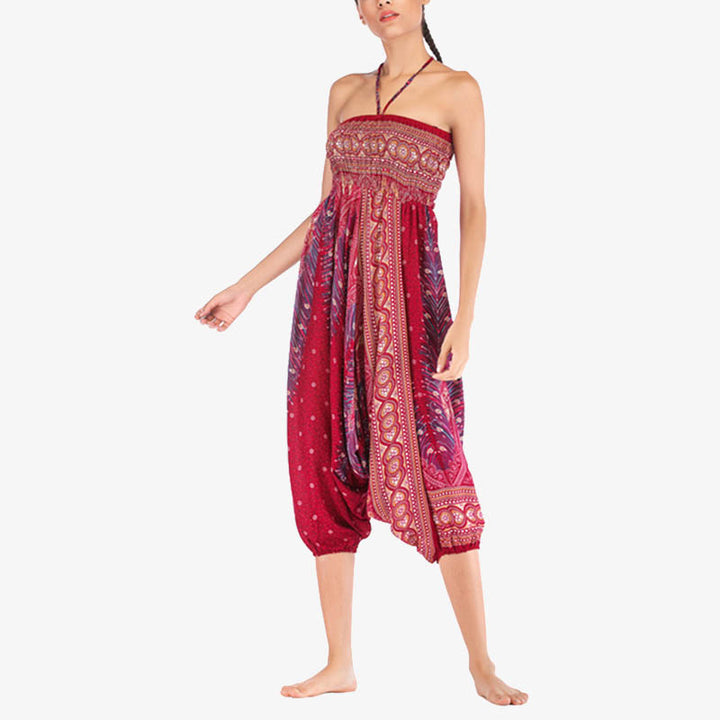 Mono de yoga para mujer con estampado geométrico de plumas y dos estilos de Buddha Stones - image 7