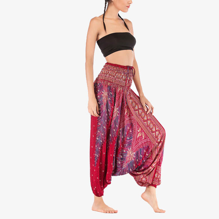 Mono de yoga para mujer con estampado geométrico de plumas y dos estilos de Buddha Stones - image 2