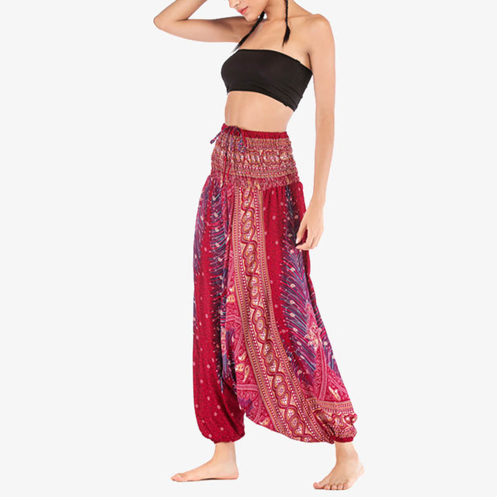 Mono de yoga para mujer con estampado geométrico de plumas y dos estilos de Buddha Stones - image 3