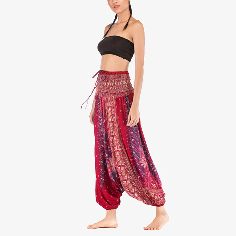 Mono de yoga para mujer con estampado geométrico de plumas y dos estilos de Buddha Stones - image 4