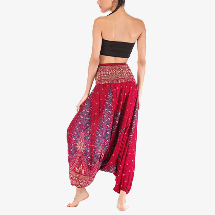 Mono de yoga para mujer con estampado geométrico de plumas y dos estilos de Buddha Stones - image 5