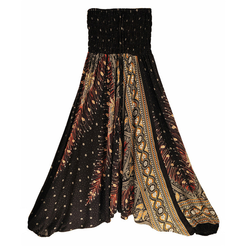 Mono de yoga para mujer con estampado geométrico de plumas y dos estilos de Buddha Stones - Pavo real negro - US2-12, UK/AU6-16, EU34-44 (F) - image 18