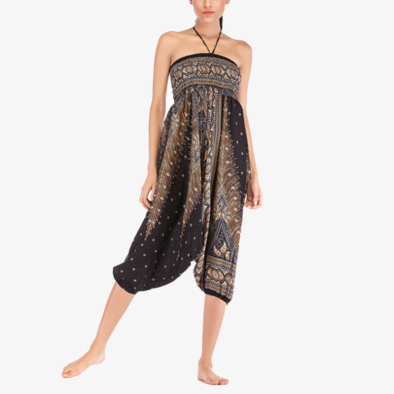 Mono de yoga para mujer con estampado geométrico de plumas y dos estilos de Buddha Stones - image 24