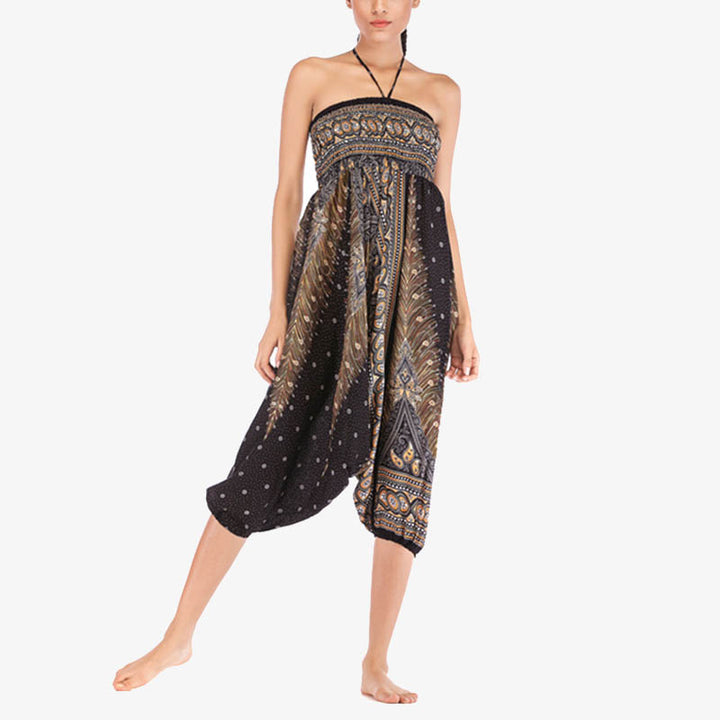 Mono de yoga para mujer con estampado geométrico de plumas y dos estilos de Buddha Stones - image 24