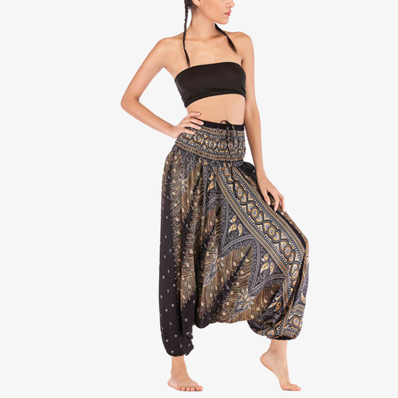 Mono de yoga para mujer con estampado geométrico de plumas y dos estilos de Buddha Stones - image 20