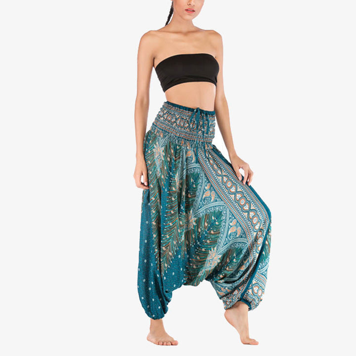 Mono de yoga para mujer con estampado geométrico de plumas y dos estilos de Buddha Stones - image 28