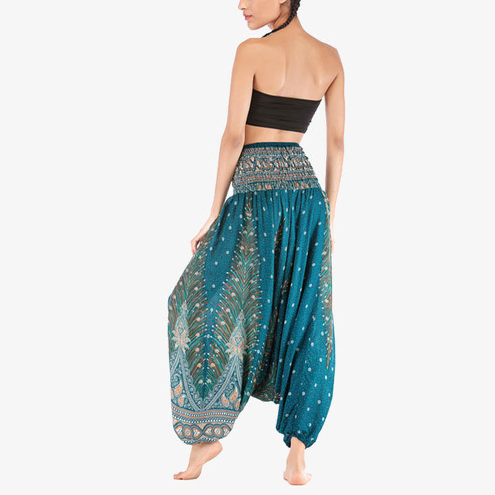 Mono de yoga para mujer con estampado geométrico de plumas y dos estilos de Buddha Stones - image 32