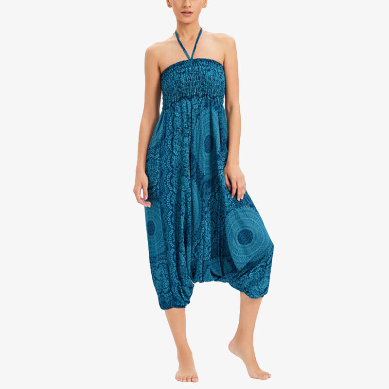 Buddha Stones de dos estilos Redondo Geométrico Suelto Casual Harem Pantalones Mono Pantalones de yoga para mujer - image 6