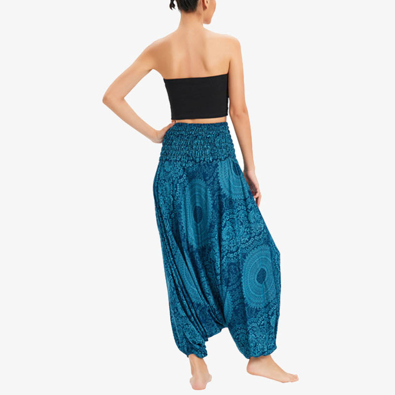 Buddha Stones de dos estilos Redondo Geométrico Suelto Casual Harem Pantalones Mono Pantalones de yoga para mujer - image 4