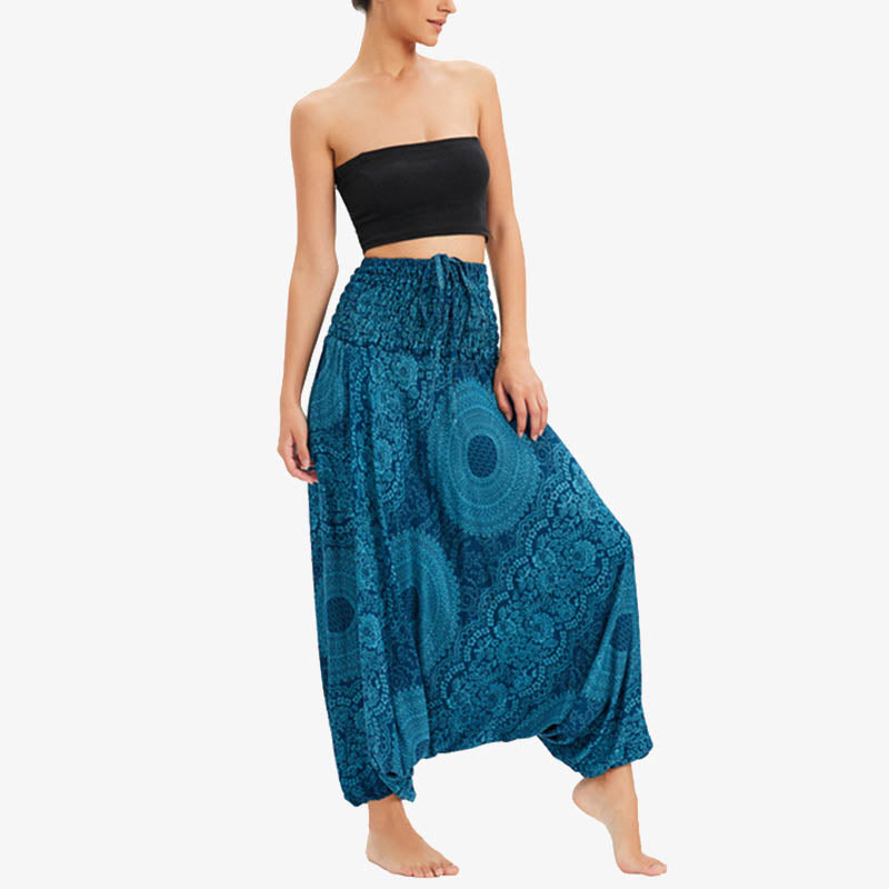 Buddha Stones de dos estilos Redondo Geométrico Suelto Casual Harem Pantalones Mono Pantalones de yoga para mujer - image 2