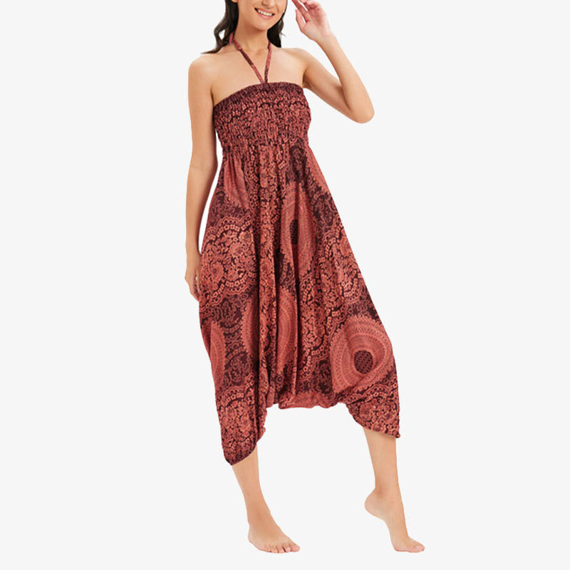 Buddha Stones de dos estilos Redondo Geométrico Suelto Casual Harem Pantalones Mono Pantalones de yoga para mujer - image 14