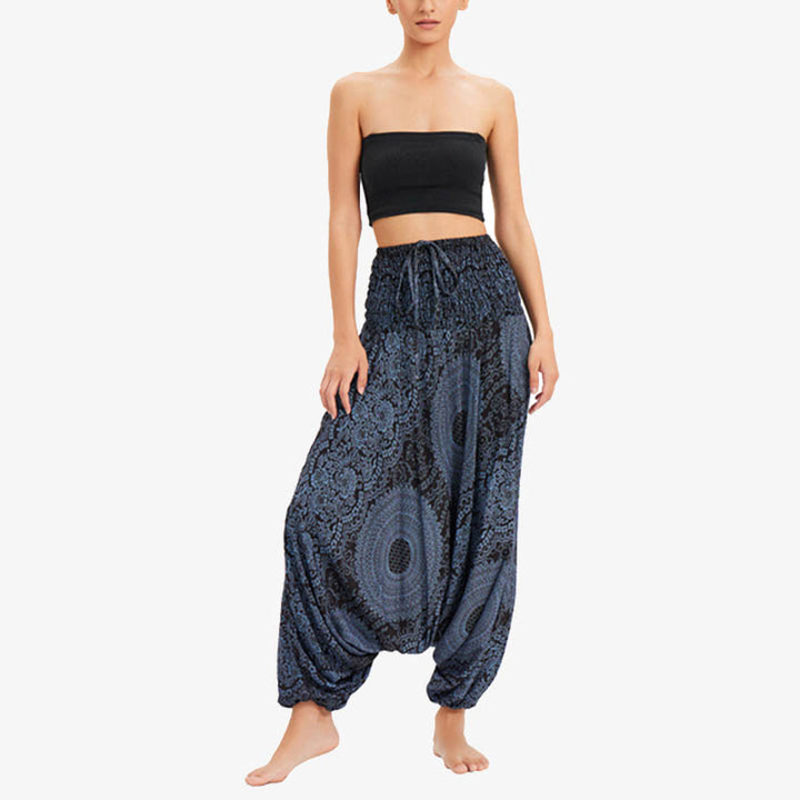 Buddha Stones de dos estilos Redondo Geométrico Suelto Casual Harem Pantalones Mono Pantalones de yoga para mujer - image 17