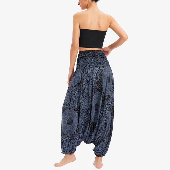 Buddha Stones de dos estilos Redondo Geométrico Suelto Casual Harem Pantalones Mono Pantalones de yoga para mujer - image 19
