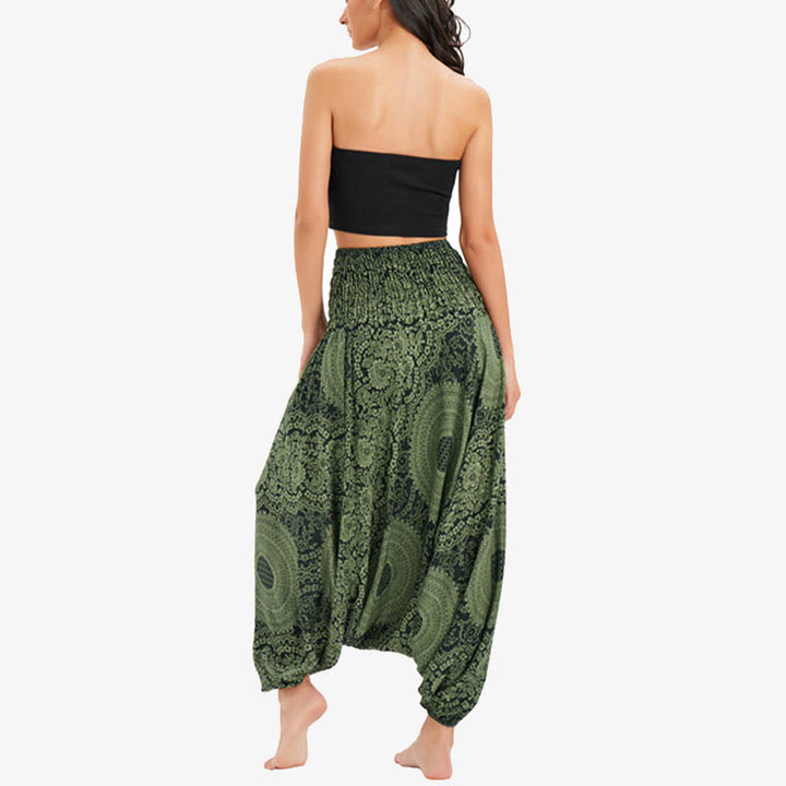 Buddha Stones de dos estilos Redondo Geométrico Suelto Casual Harem Pantalones Mono Pantalones de yoga para mujer - image 26