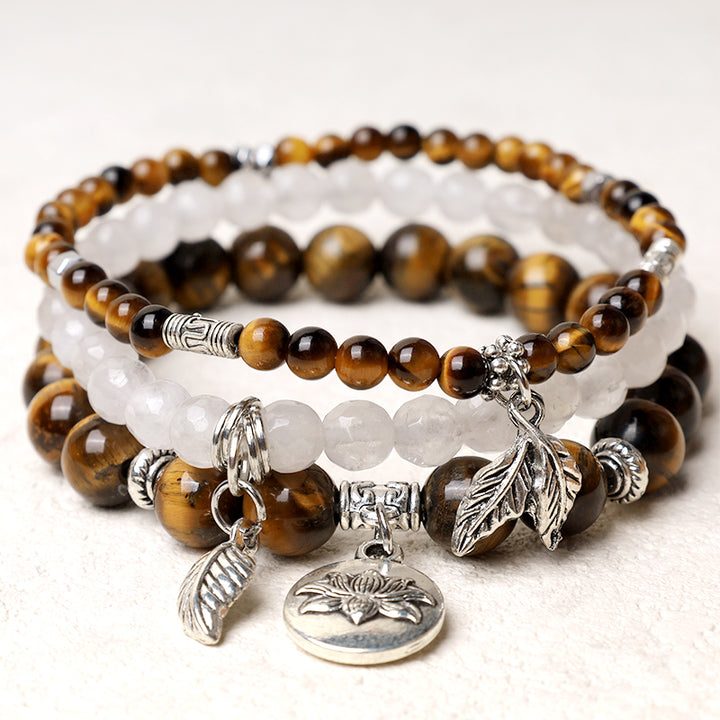 Pulsera de loto de energía curativa con cuentas de cristal de cuarzo natural, 3 uds., Buddha Stones - image 27