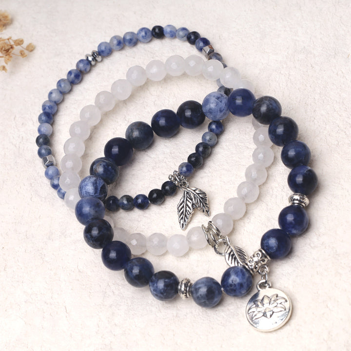 Pulsera de loto de energía curativa con cuentas de cristal de cuarzo natural, 3 uds., Buddha Stones - Aventurina azul - image 23