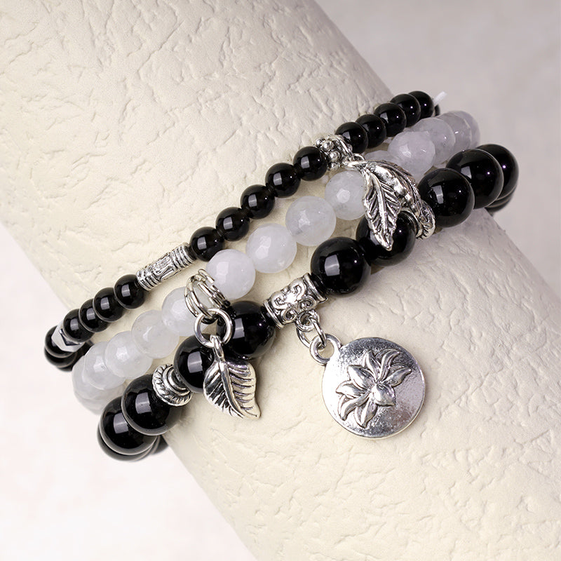 Pulsera de loto de energía curativa con cuentas de cristal de cuarzo natural, 3 uds., Buddha Stones - image 10