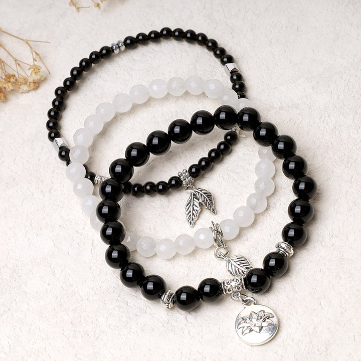 Pulsera de loto de energía curativa con cuentas de cristal de cuarzo natural, 3 uds., Buddha Stones - image 9