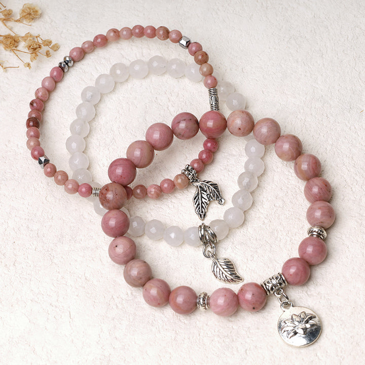 Pulsera de loto de energía curativa con cuentas de cristal de cuarzo natural, 3 uds., Buddha Stones - image 15