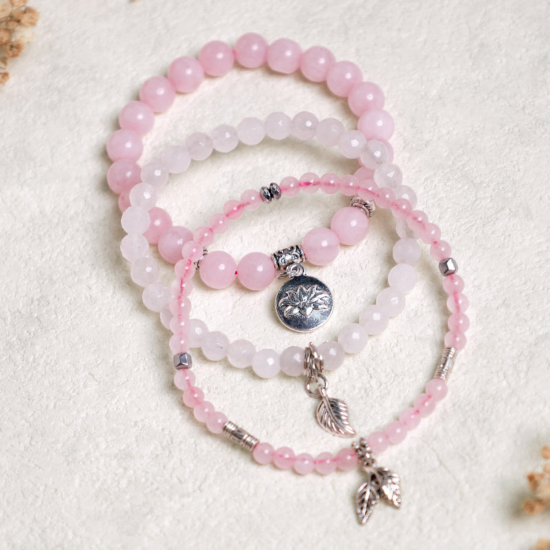 Pulsera de loto de energía curativa con cuentas de cristal de cuarzo natural, 3 uds., Buddha Stones - image 19