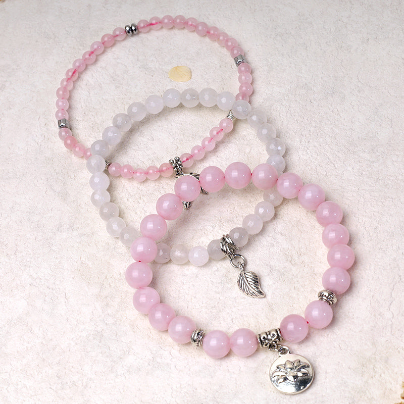 Pulsera de loto de energía curativa con cuentas de cristal de cuarzo natural, 3 uds., Buddha Stones - image 20