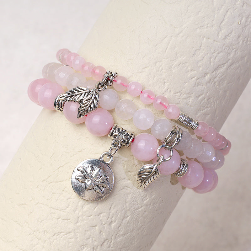 Pulsera de loto de energía curativa con cuentas de cristal de cuarzo natural, 3 uds., Buddha Stones - image 21