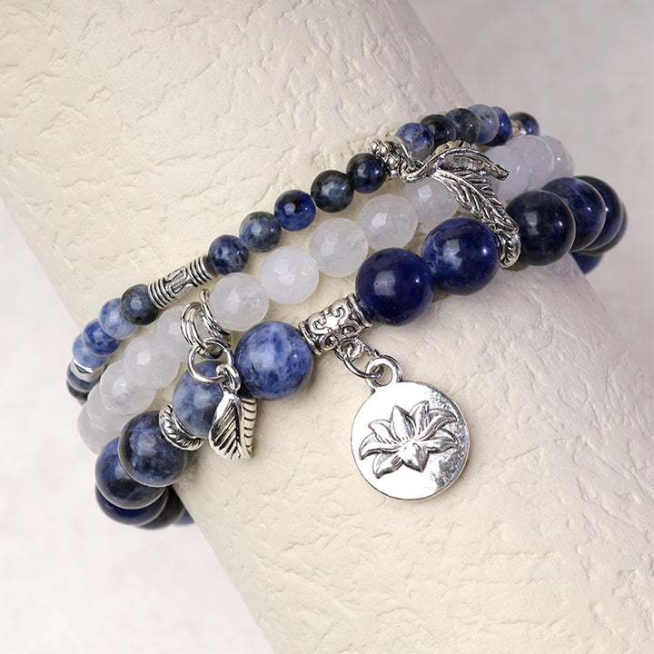 Pulsera de loto de energía curativa con cuentas de cristal de cuarzo natural, 3 uds., Buddha Stones - image 24