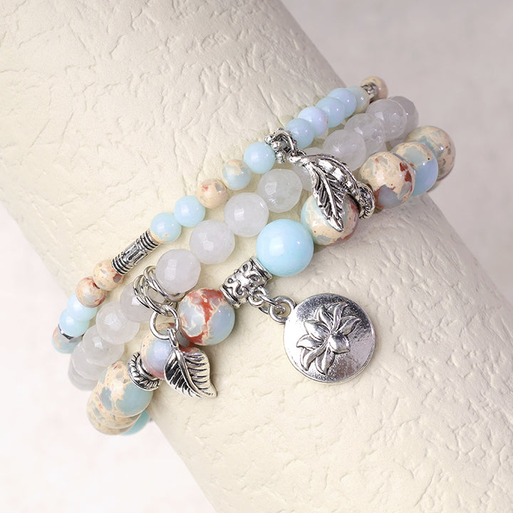 Pulsera de loto de energía curativa con cuentas de cristal de cuarzo natural, 3 uds., Buddha Stones - image 32