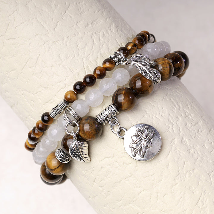 Pulsera de loto de energía curativa con cuentas de cristal de cuarzo natural, 3 uds., Buddha Stones - image 28