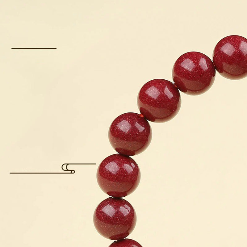 Pulsera de bendición de las cuatro bestias con cinabrio natural de plata de ley 925 con Buddha Stones - image 17