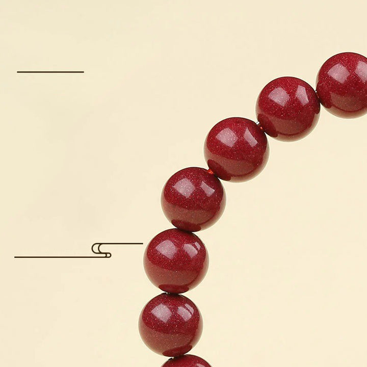 Pulsera de bendición de las cuatro bestias con cinabrio natural de plata de ley 925 con Buddha Stones - image 17