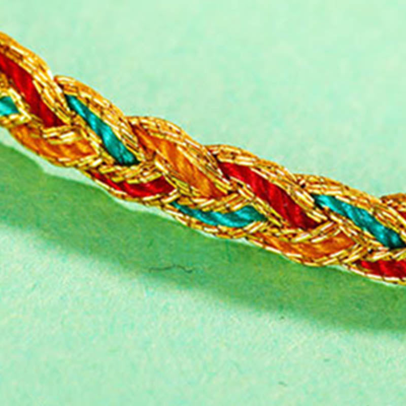 Pulsera de hilo trenzado con diseño de escamas de dragón multicolor hecha a mano con Buddha Stones - image 6